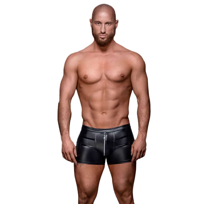 Noir Handmade Jones Wetlook Boxershorts Med Lynlås Mænd - S