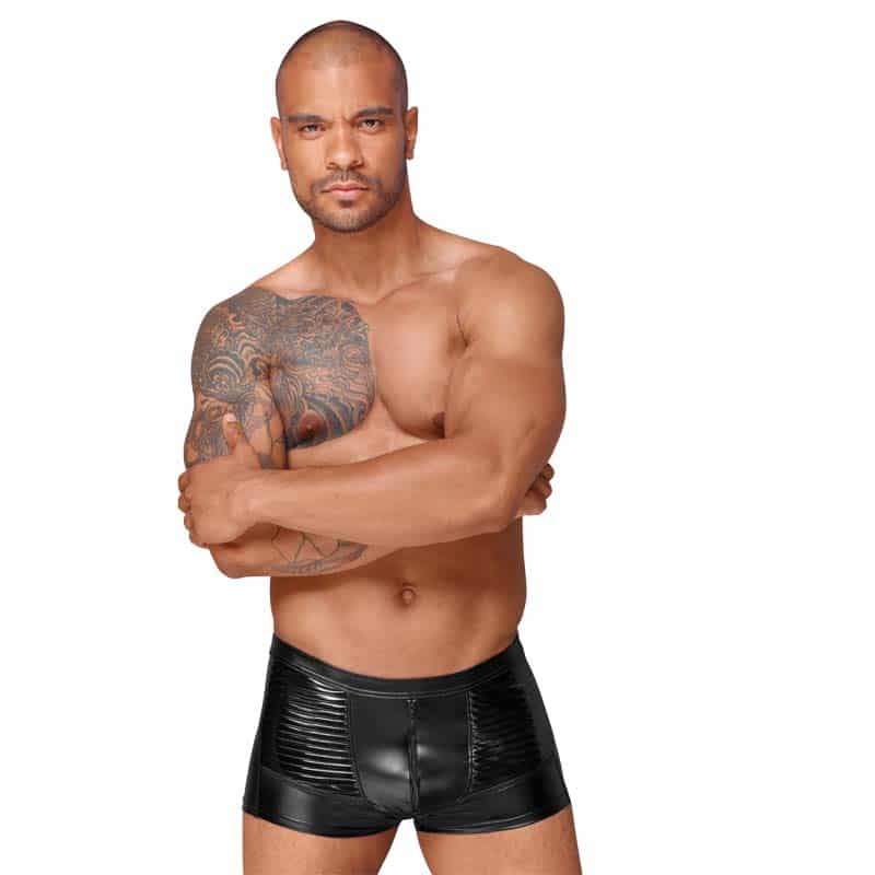 Noir Handmade Mason Wetlook Boksershorts Sort - Xl