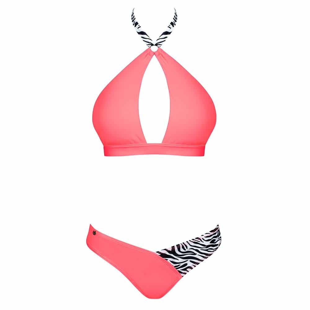 Obsessive Bahamya Bikini Koral Og Zebra - S