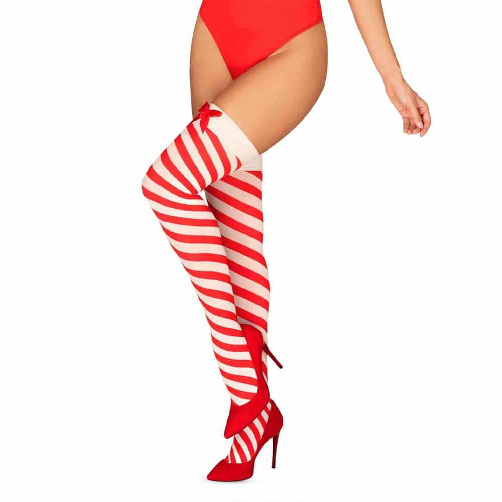 Obsessive Kissmas Selvsiddende Julestrømper - S/m