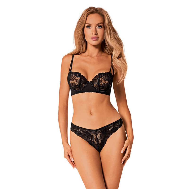 Obsessive Serena Love Bh Sæt Sort - Xs/s