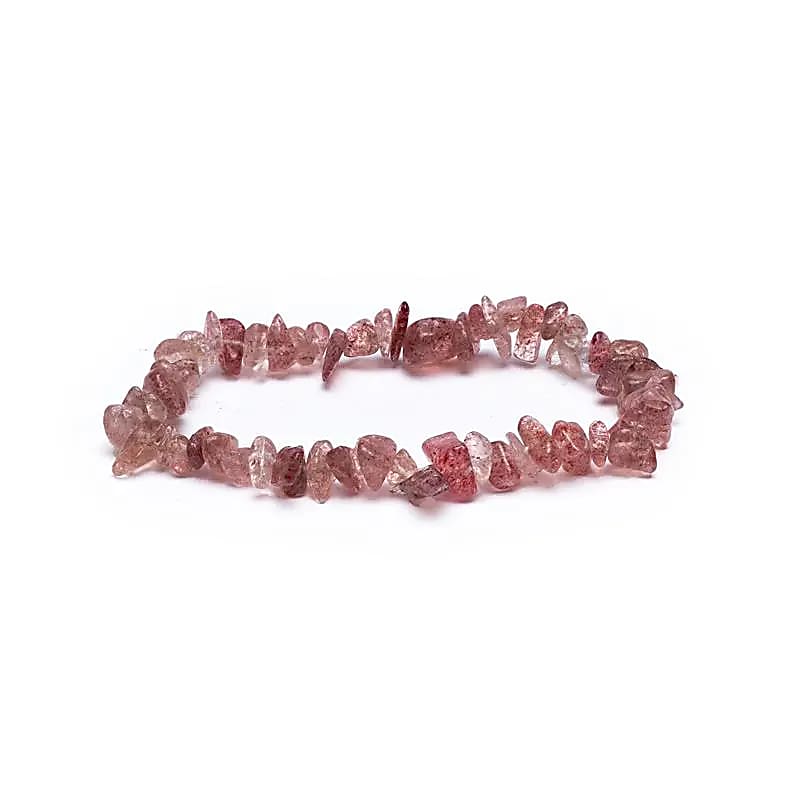Armbånd Jordbærkvarts - Krystal Chips
