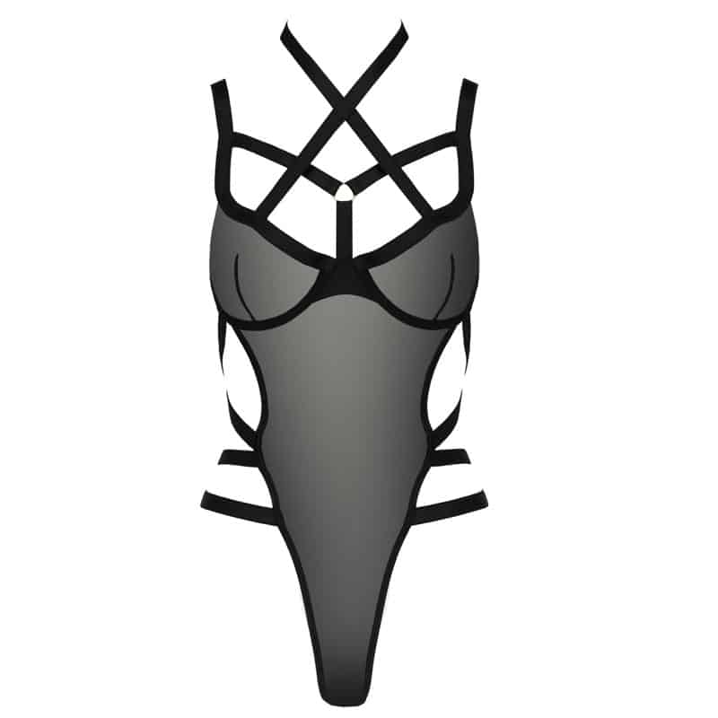 Passion Hagar Bodystocking Sort - S/m
