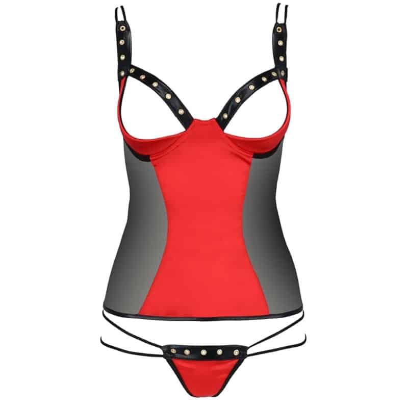 Passion Midori Korset Rød Og Sort - S/m