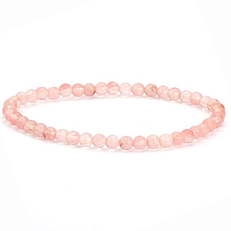 Armbånd Kirsbær Kvarts - 4mm