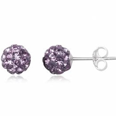 ørestikker Med Swarovski Krystaller - ø6mm - Pr Par