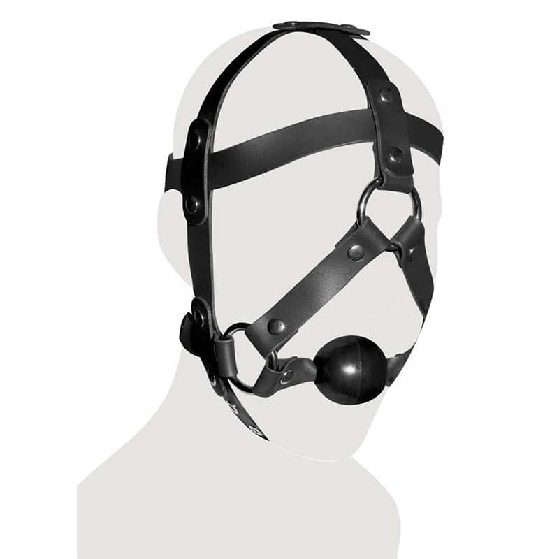 Zado Læder Harness Med Gagball