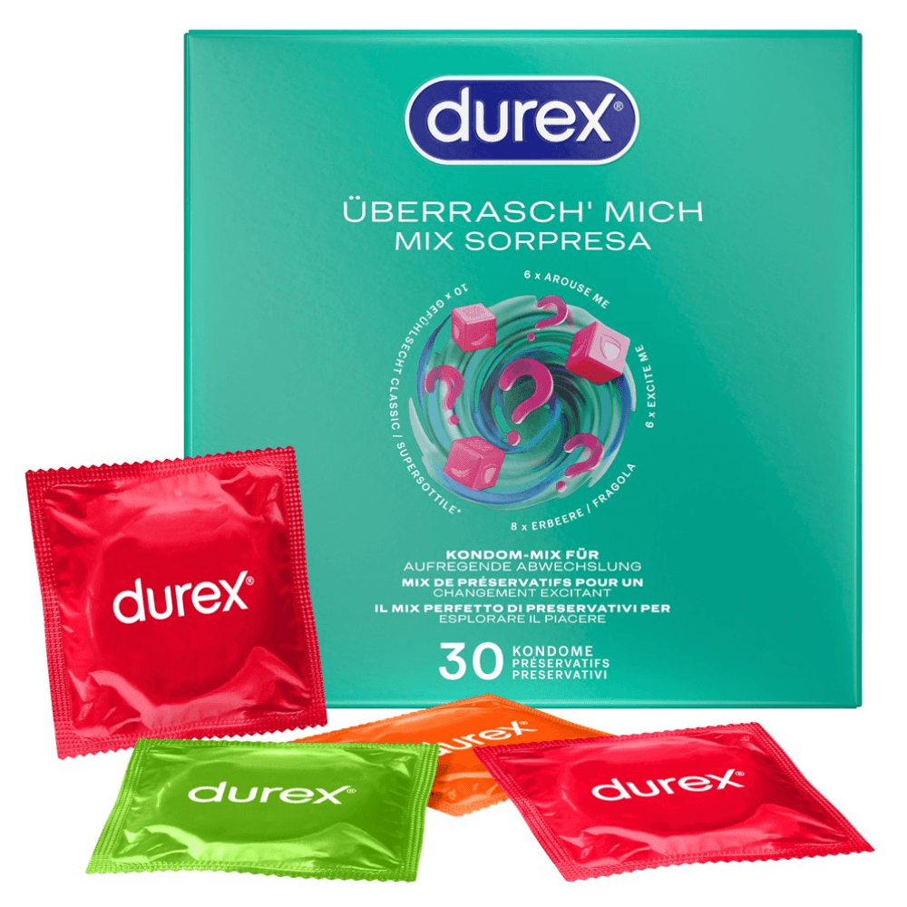 Durex ãberraschâ Mich  -  30 Stk. Kondom Mixpakke