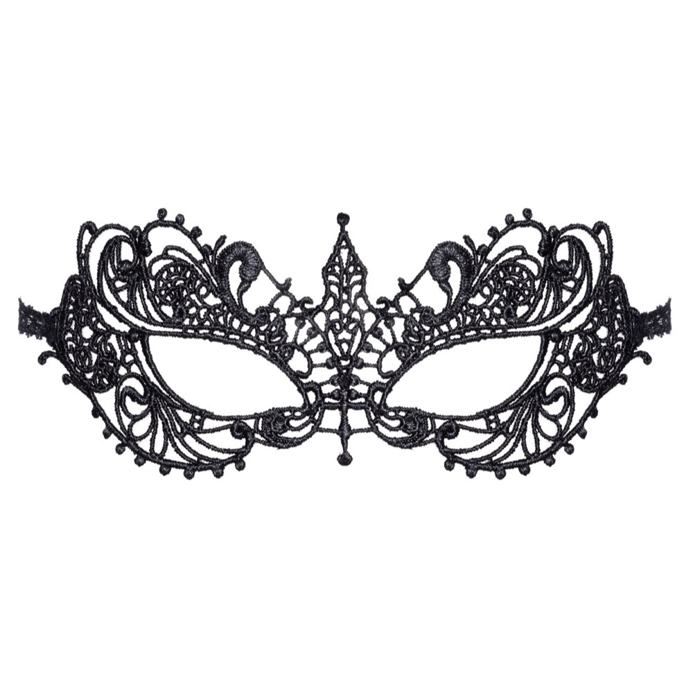 Cottelli Accessoires Blindfold  -  Elegant øjenmaske Med Blondebånd