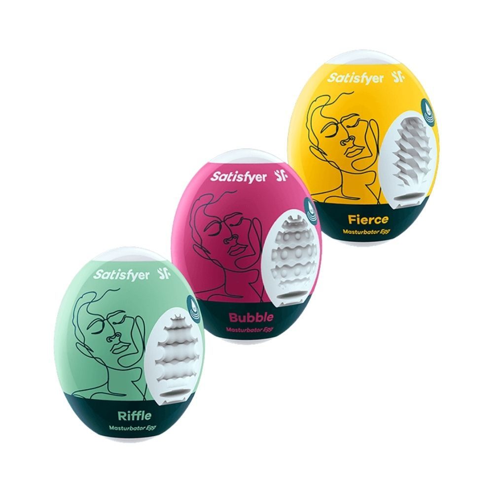 Satisfyer Masturbator Eggs - 3-pack