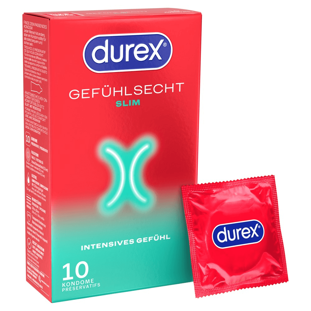 Durex Gefühlsecht Slim Kondomer 10 Stk