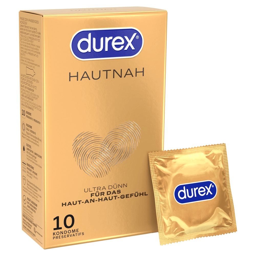 Durex Hautnah Kondomer  -  Ultra Tynde & Transparent 10 Stk.