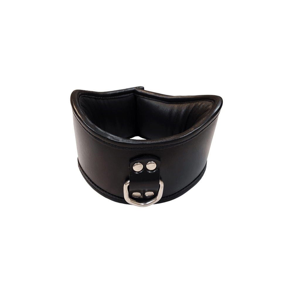 Polstret Posture Collar I Læder Med Låsbar Spænde