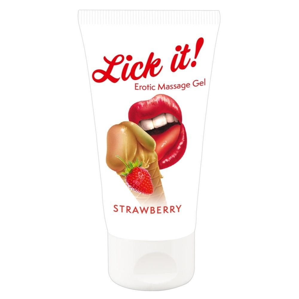Lick It! Erotic Massage Gel-jordbær