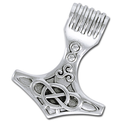 Vedhæng Thors Hammer - 32mm - U/kæde