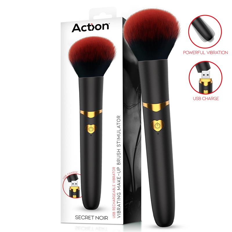 Action Secret Noir Vibrerende Make-up Børste Sort