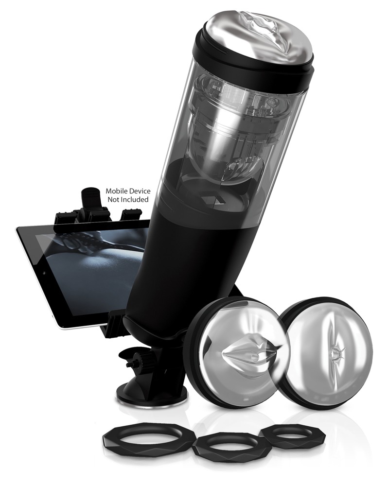 Pdx Elite Deluxe Mega-bator Automatisk Masturbator Med 3 Monteringer