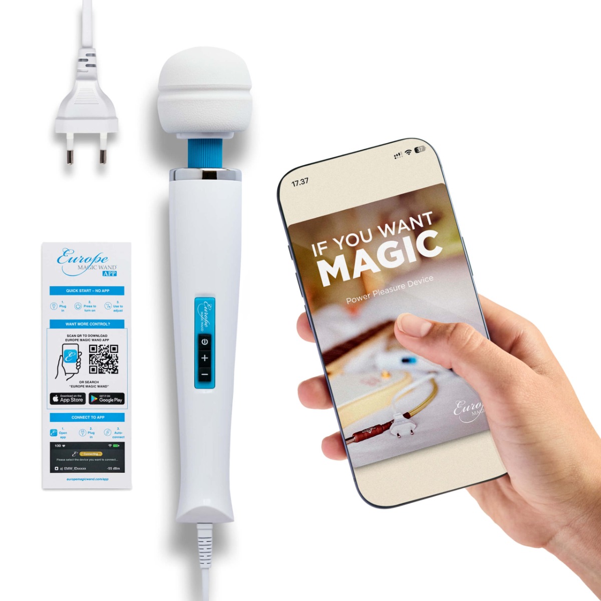Europe Magic Wand App  -  Kraftig Wand Vibrator Med App-styring