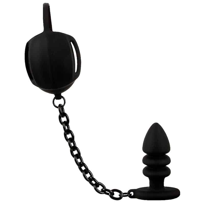 Black Velvets Ball Cage Med Buttplug