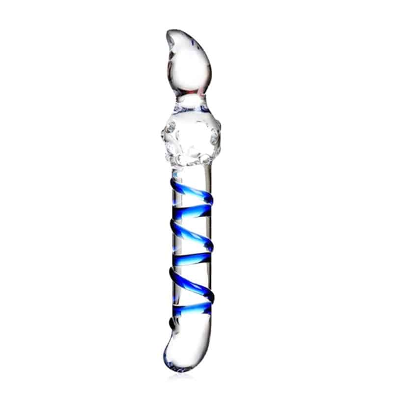 Celestials Ribbed Glas Dildo