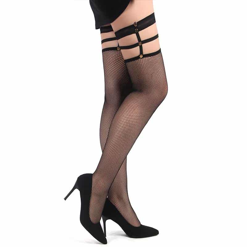 Lovelii Jenna Fishnet Selvsiddende Strømper