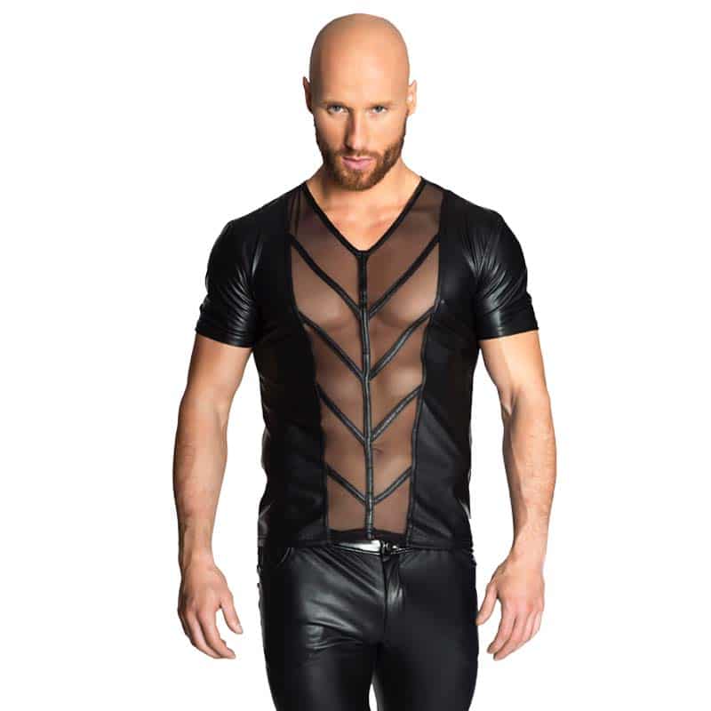 Noir Handmade Aadarshini Wetlook T-shirt Sort - S