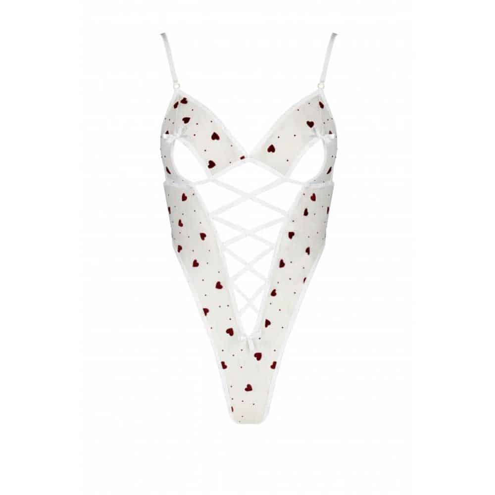 Passion Lovelia Bodystocking Hvid - Xxl/xxxl