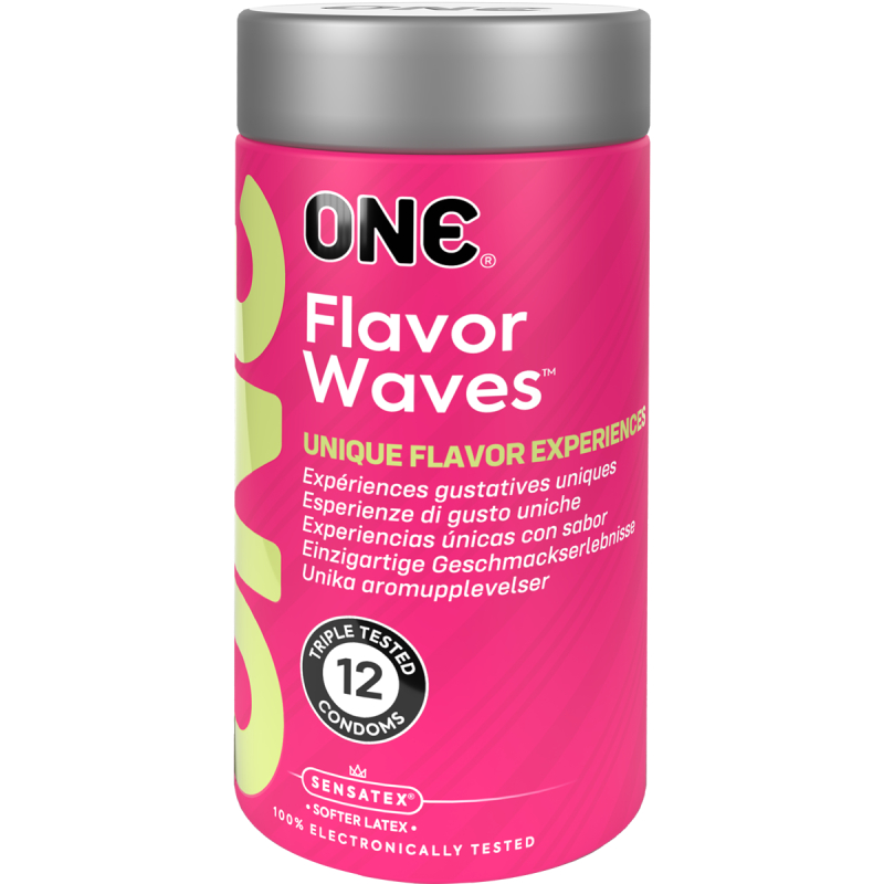 Oneâ® Flavor Waves Kondomer, 12 Stk.