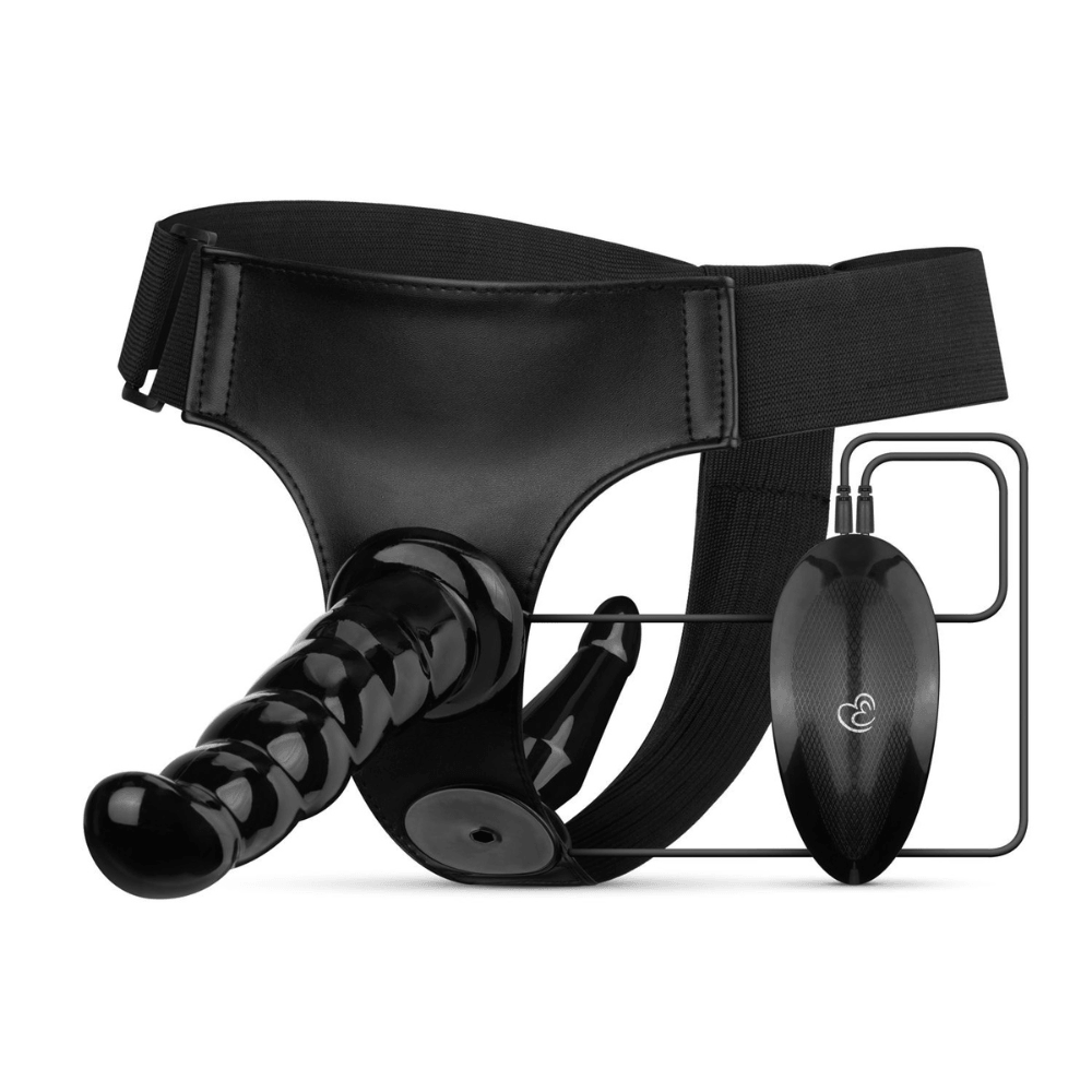 Easytoys Fetish Vibrerende Strap-on Sæt - Sort